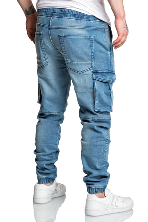 ALSIP Herren Sweathose im Denim-Look